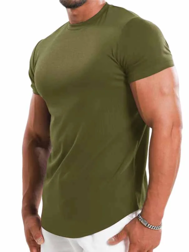 Men's Sports Fitness Quick-Drying Comfortable Cotton Short-Sleeved T-shirt