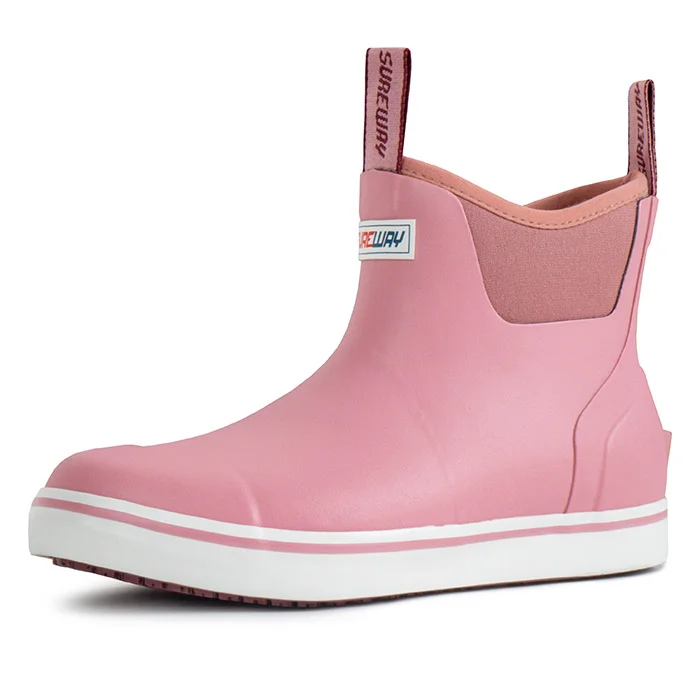 SUREWAY Women's Ankle Deck Boots for Women Waterproof Rain Boot