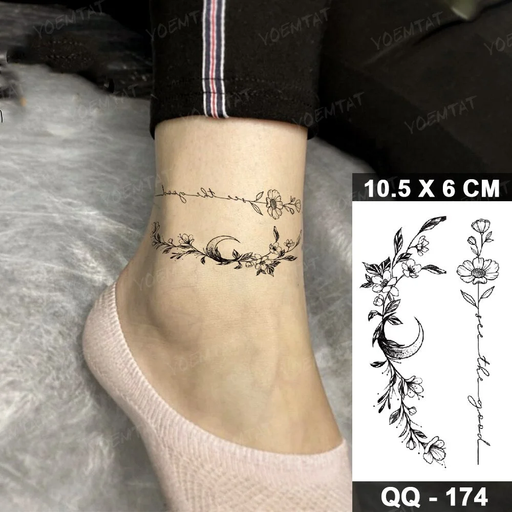 Transfer Temporary Tattoo Stickers Butterfly Flower Realistic Sexy Flash Tatoo Women Men Arm Waist Line Body Art Fake Tatto Cool