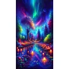 (40*70cm)Colorful Aurora Lights - Full Round Drill Diamond Painting