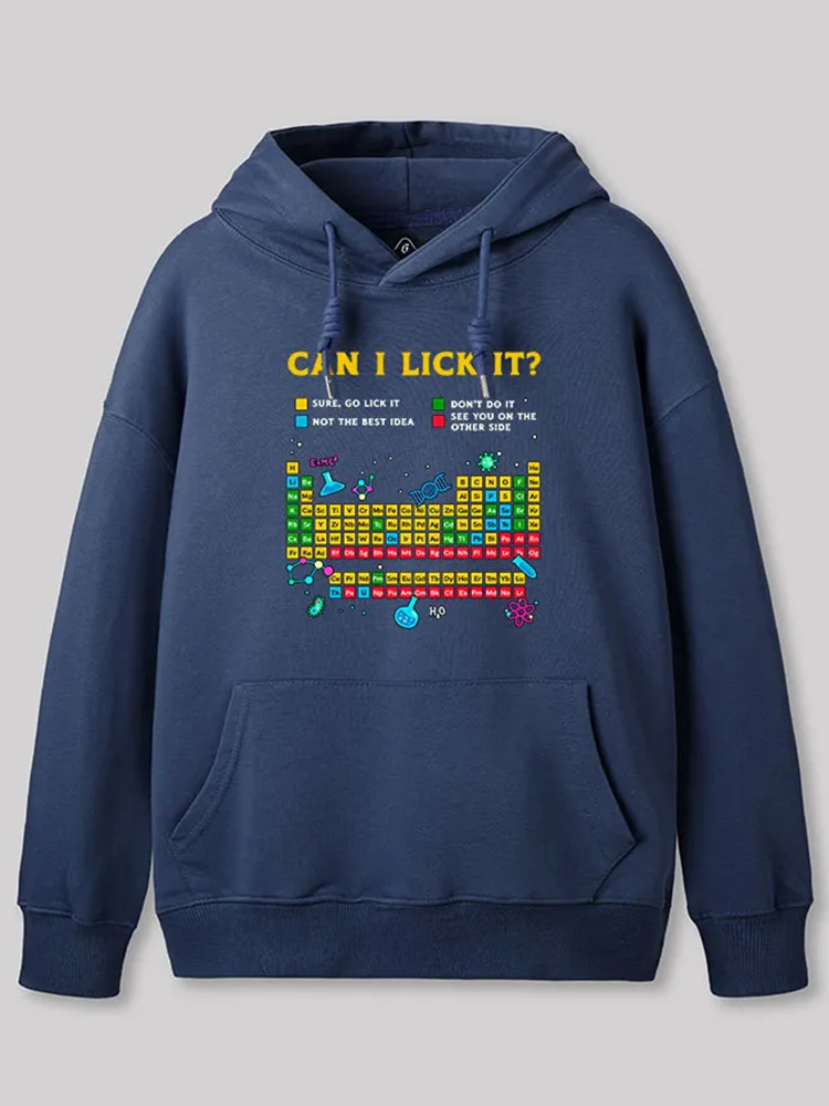 Comstylish Can I Lick It Periodic Table Geek Hoodie