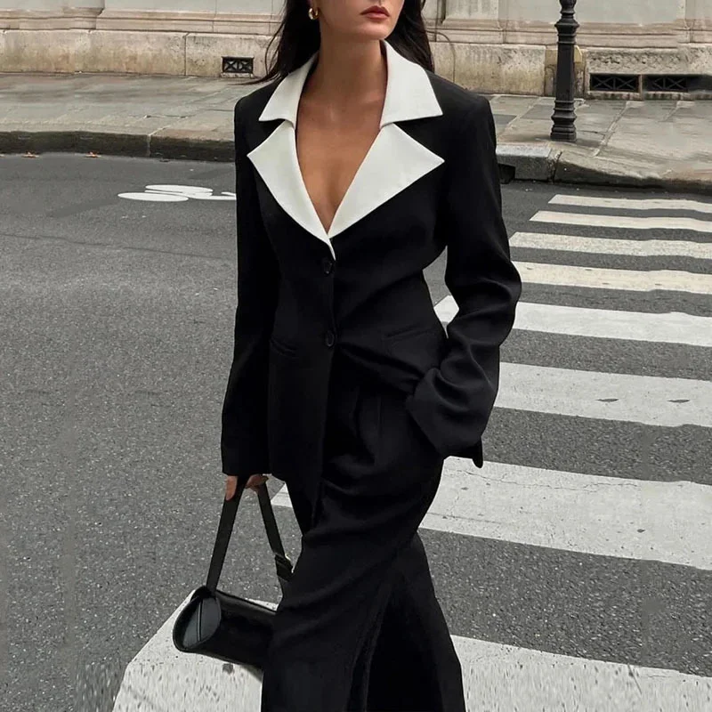 Toloer Toloer 2023 Summer New Niche Design Advanced Waist Suit Wide Leg Pants Suit-Outfit Ideas