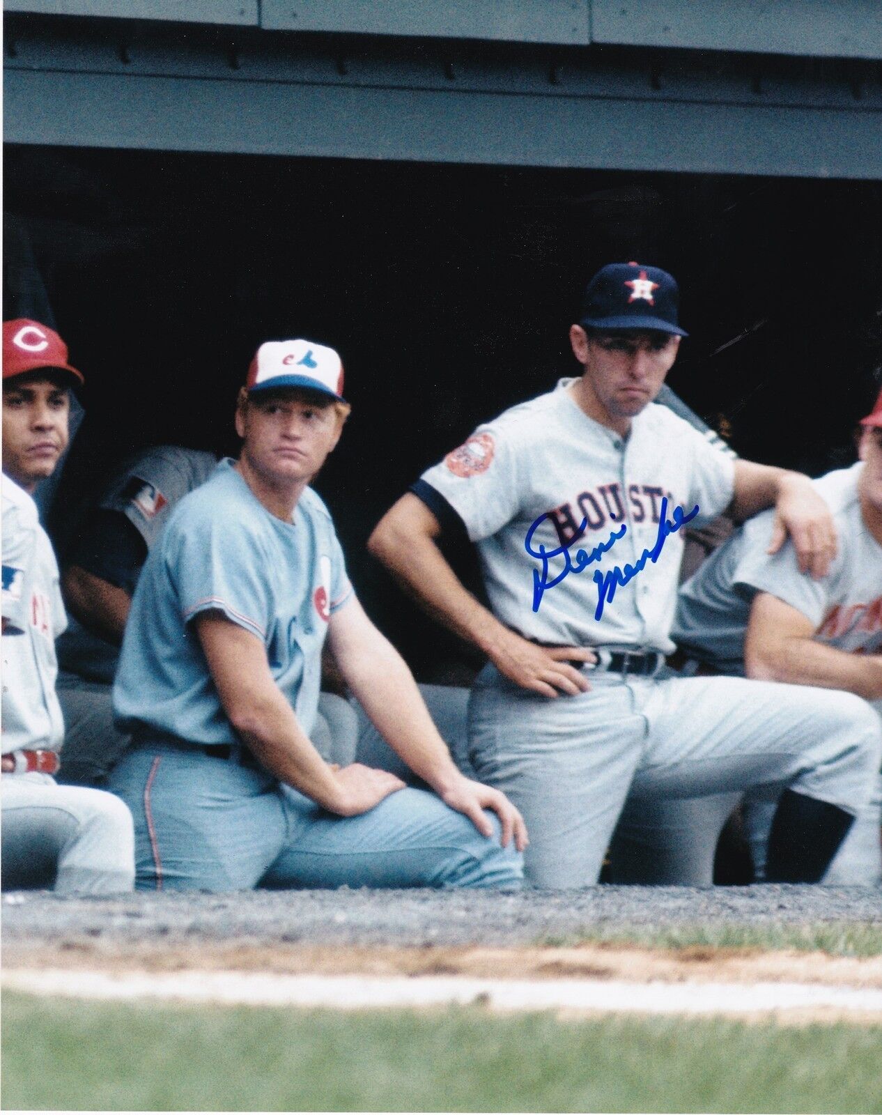 DENIS MENKE HOUSTON ASTROS ACTION SIGNED 8x10