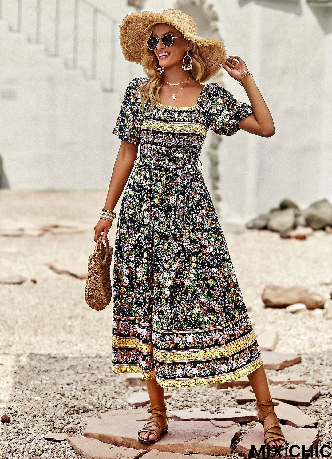 Bohemian Floral Dress