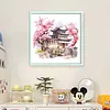 Peach Blossom Pavilion-11CT Stamped Cross Stitch 40*40cm/15.75*15.75in tapestrymarket