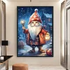 >SALE<Full Embroidery Cotton Thread 11CT Printed Christmas Gnome Cross Stitch 40x60cm