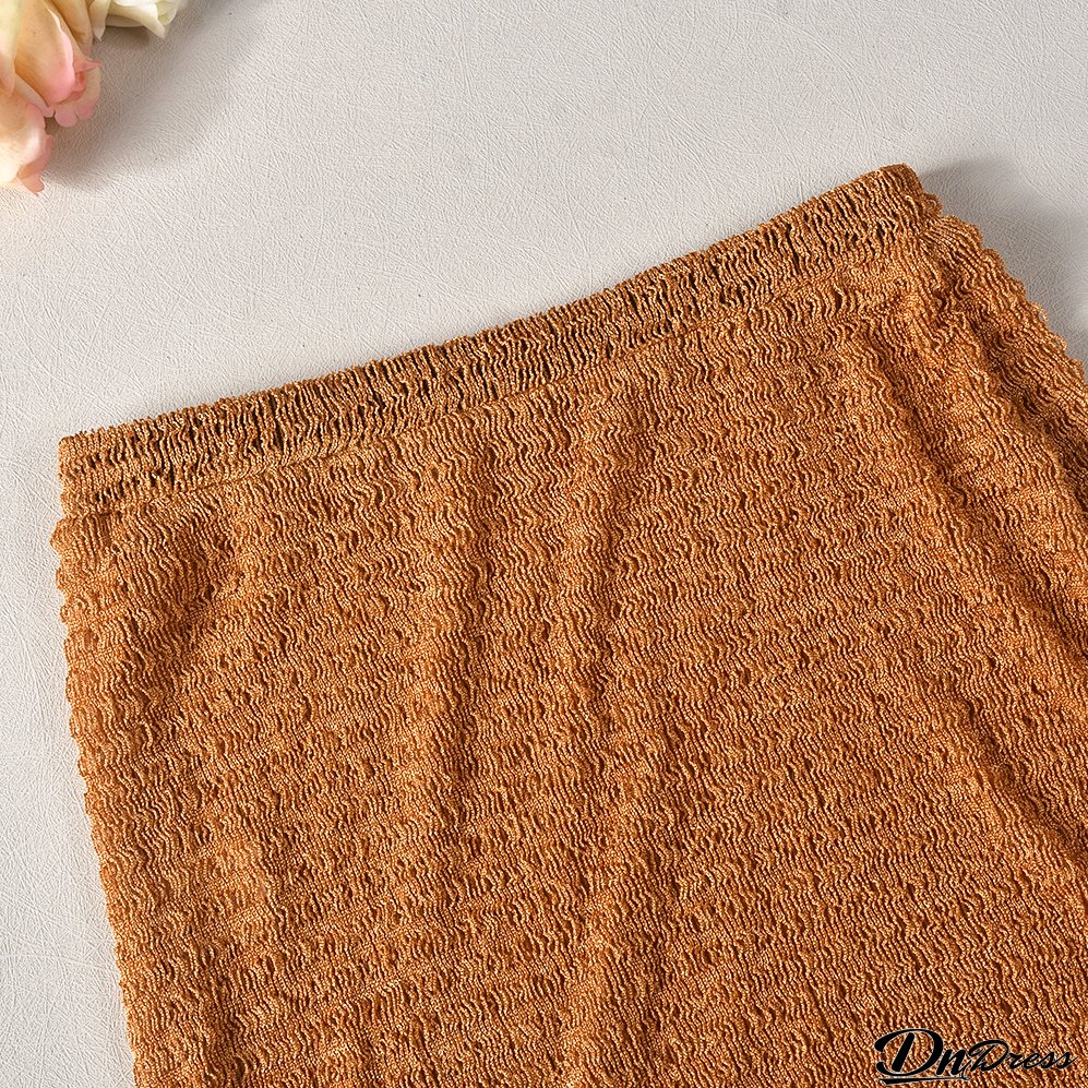 Autumn Mid-Waist Slim Long Skirt