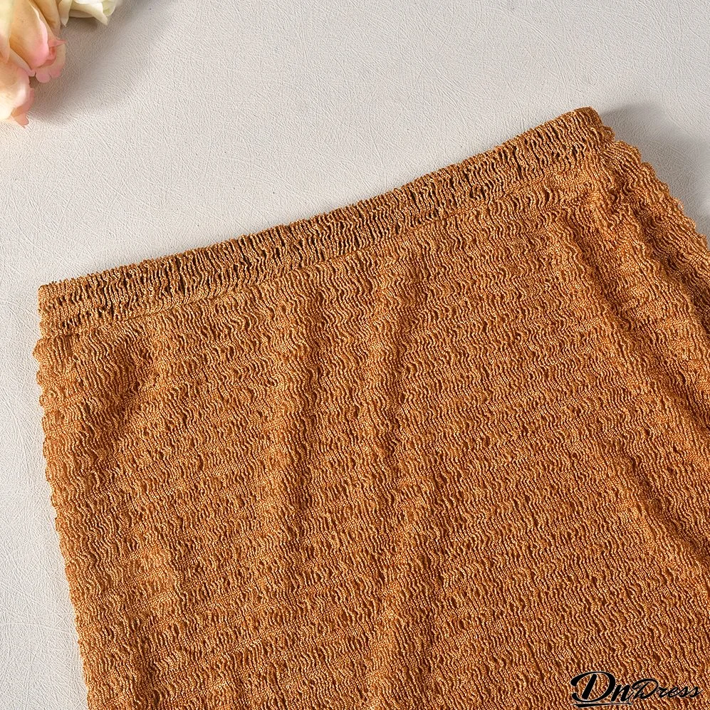 Autumn Mid-Waist Slim Long Skirt