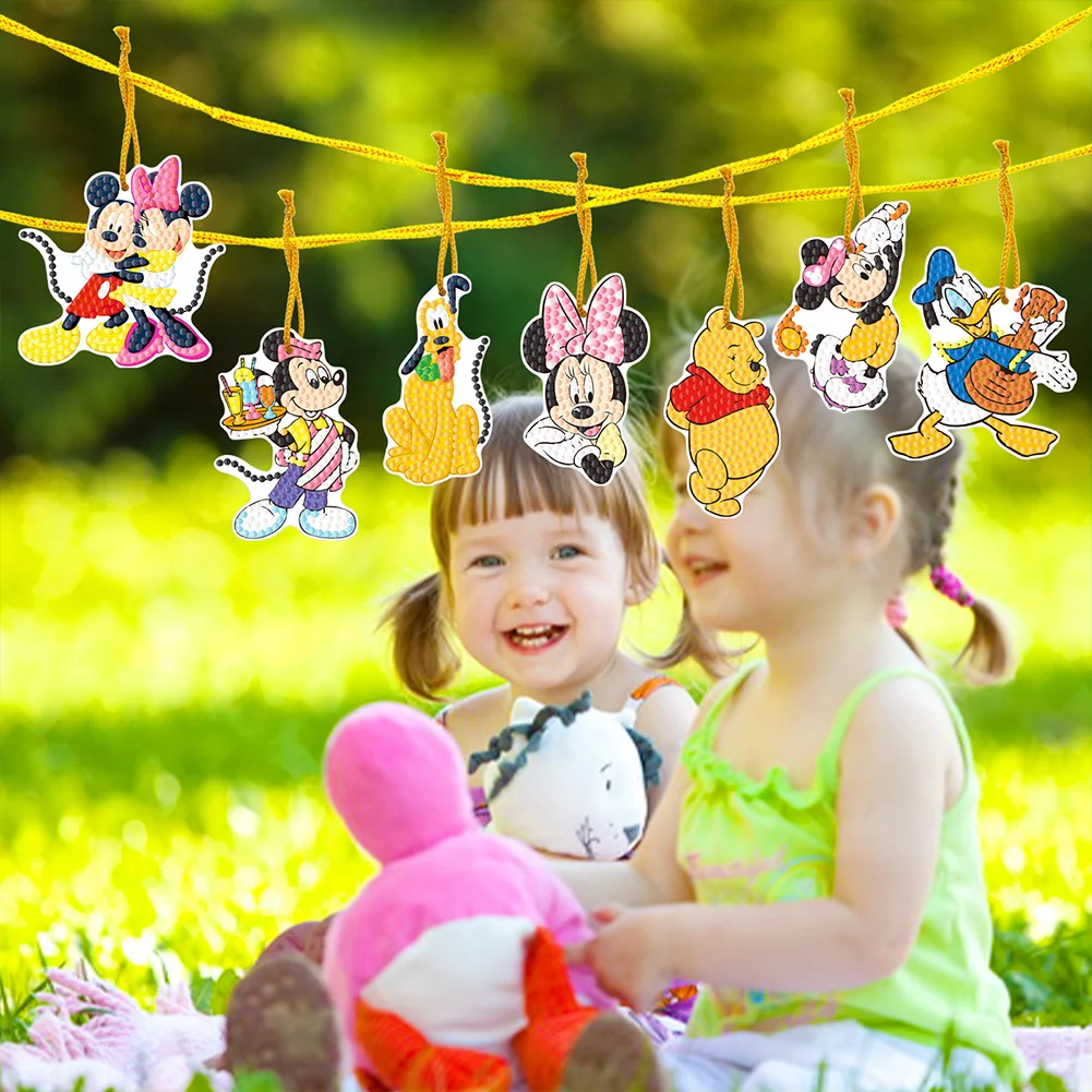 10pcs Disney Crystal Rhinestone Pendants Special Shaped Home Garden Decoration