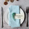 42 x 42cm Gentle Wedding Event Resturant Raw Edge Napkins