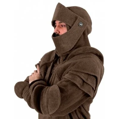 Uveng Uveng Hooded Elbow-Wearing Mask Fagroom Fagroom Faeling Fagmouse Solid-Color Coat Tunic Coswear