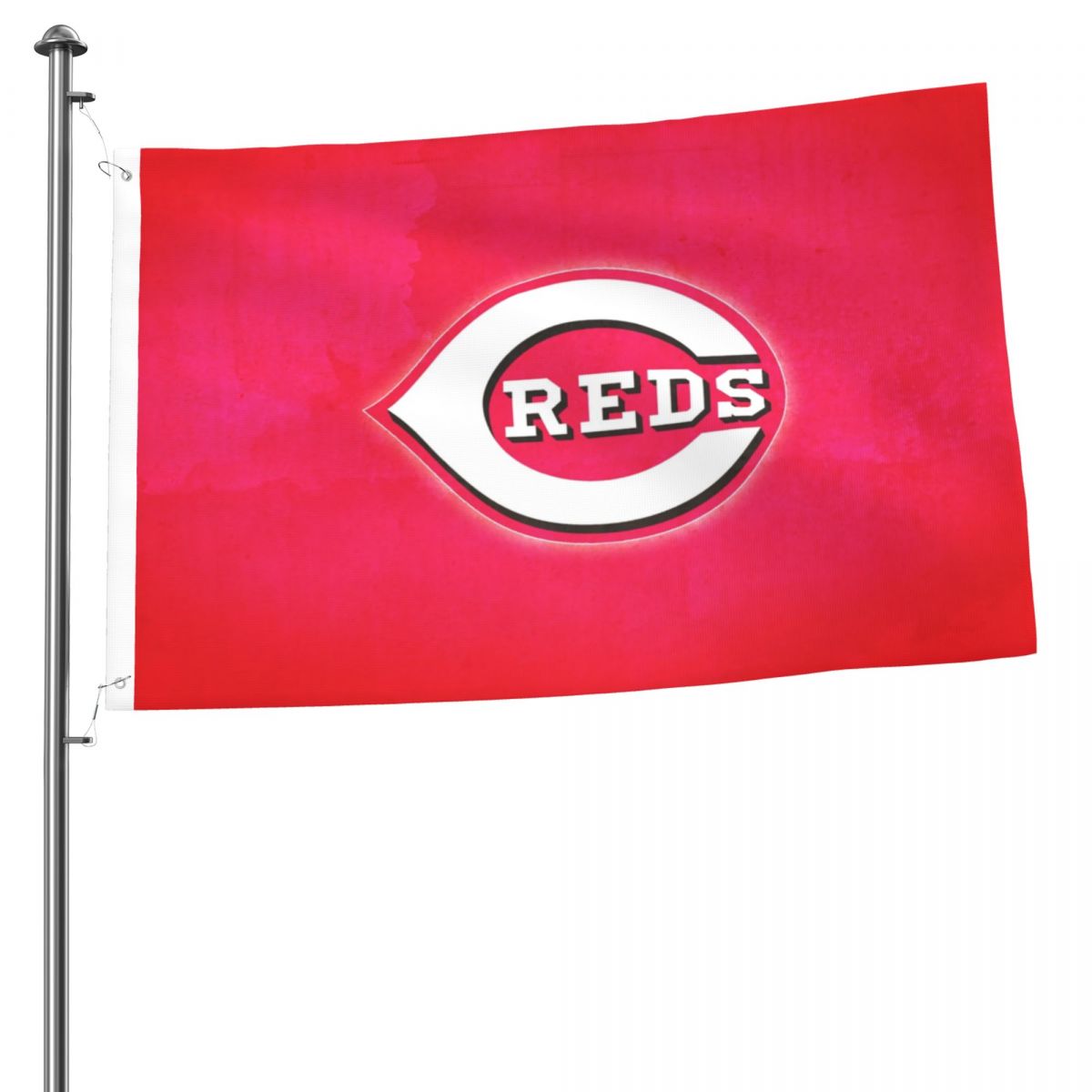 Cincinnati Reds Logo In Bright Red 2x3 FT UV Resistant Flag