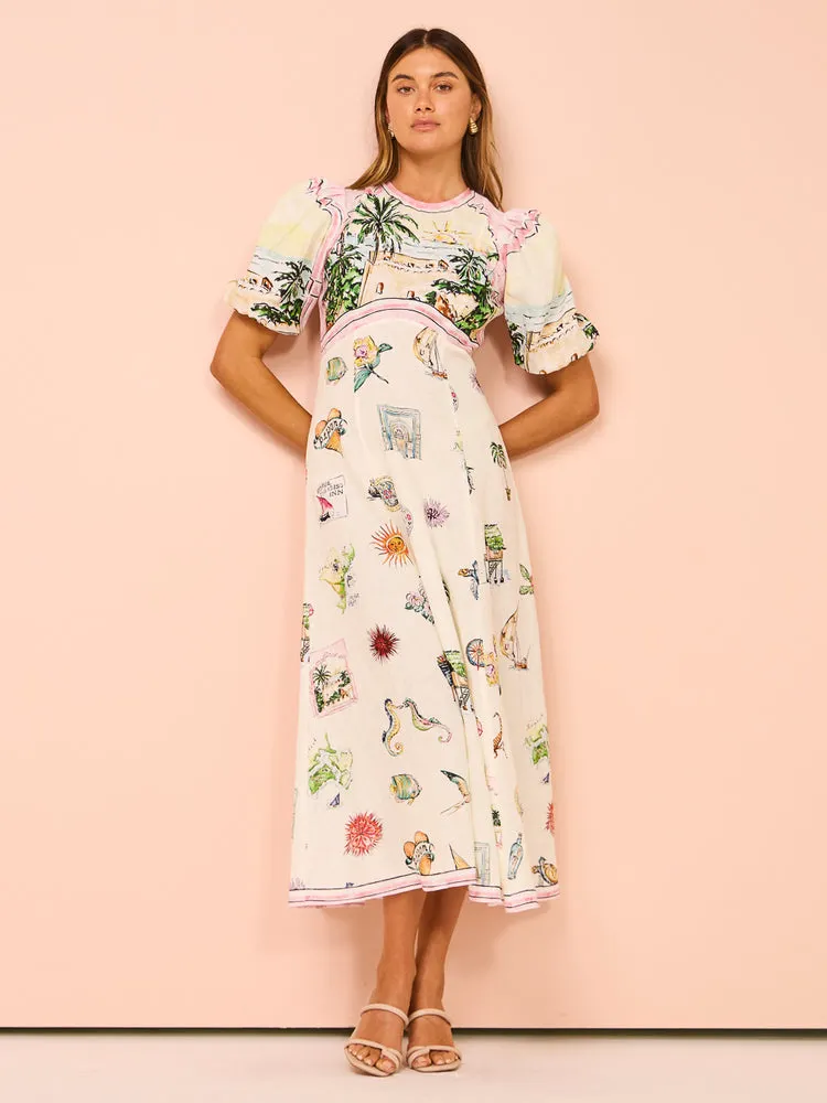 button front midi dress pattern Black Multi Floral Button Front Midi Dress