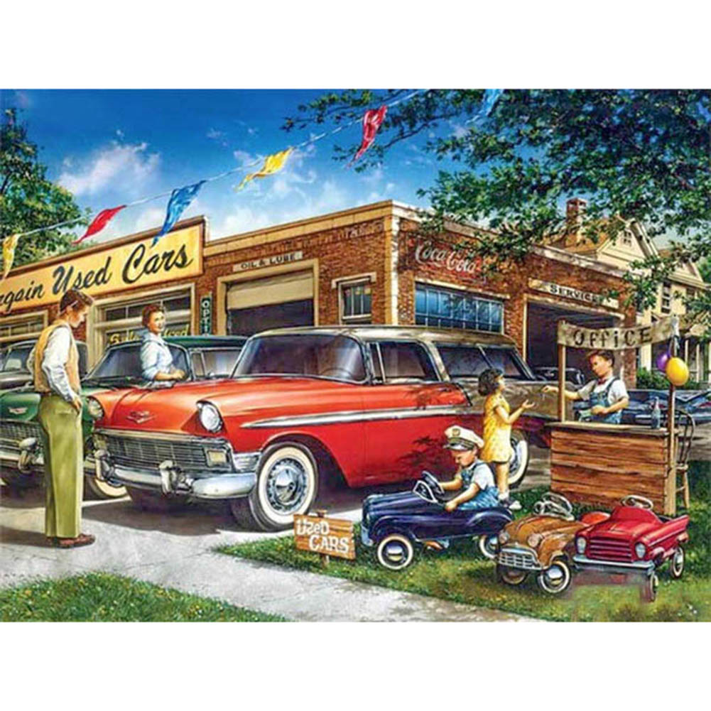 

40*30CM - Square Drill Diamond Painting - Car, 501 Original