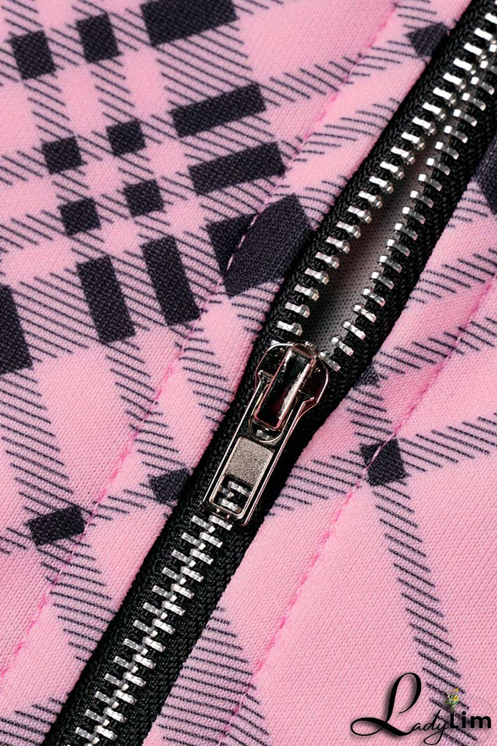 Pink Fashion Casual Print Patchwork Long Sleeve Two Pieces