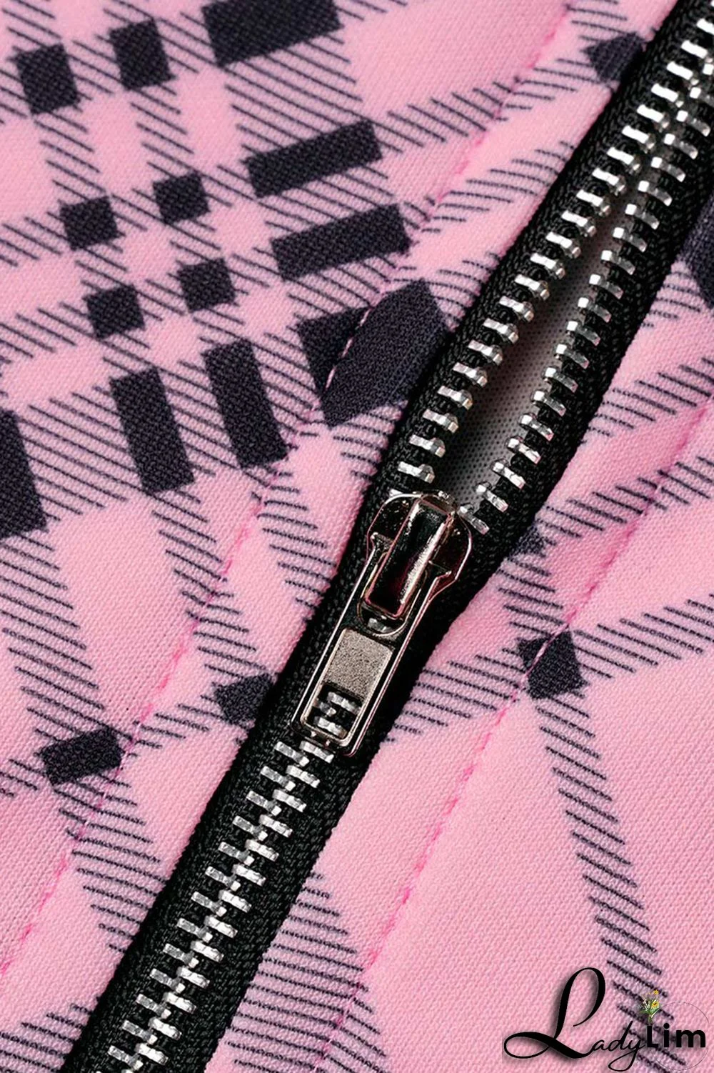 Pink Fashion Casual Print Patchwork Long Sleeve Two Pieces