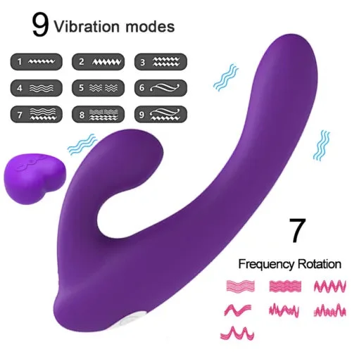 pornhint Pornhint Automatic Rotation Rabbit Vibrator G-Spot Dildo Strapon Clitoris Massage Lesbian