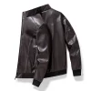 Men's Oversized Stand Collar Leather Jacket