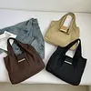PU Leather Foldable Keychain Tote Bag Expandable Mini Storage Organizer Bag