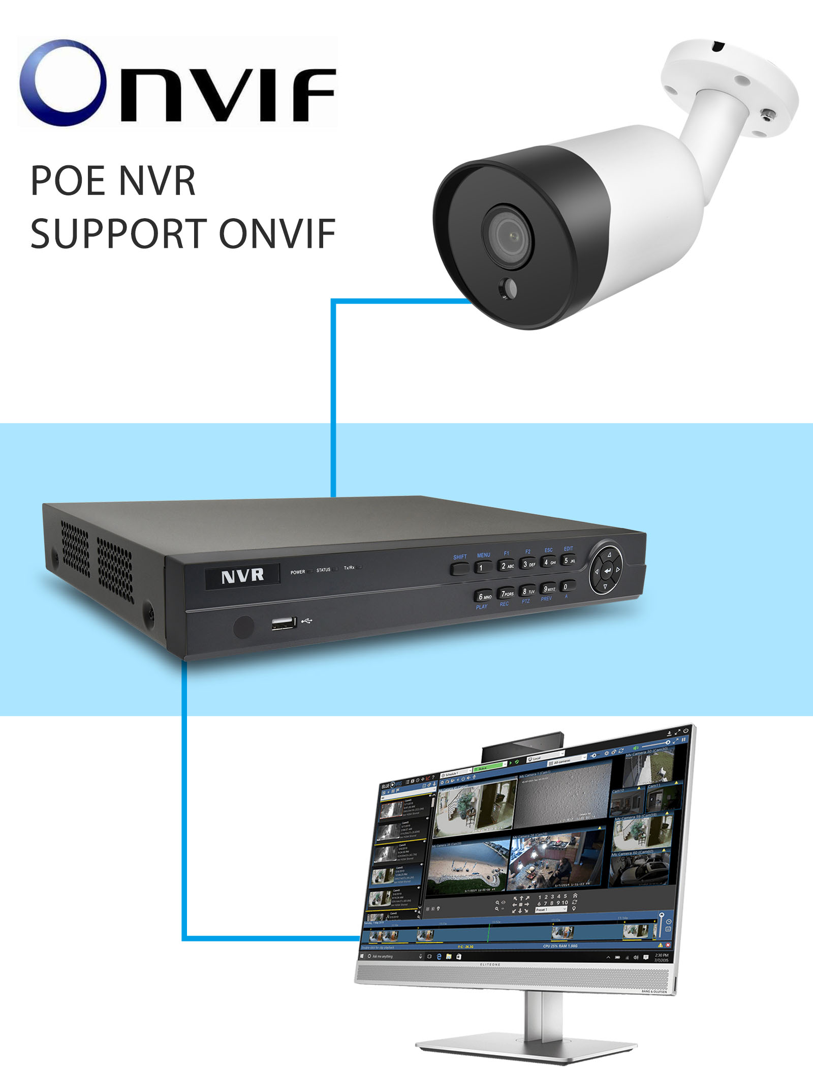 thumbnail image 2 of Panoeagle 8MP 4K POE IP Camera - HIKVISION Compatible, Built-in Mic, 30m IR Night Vision 2 of 3