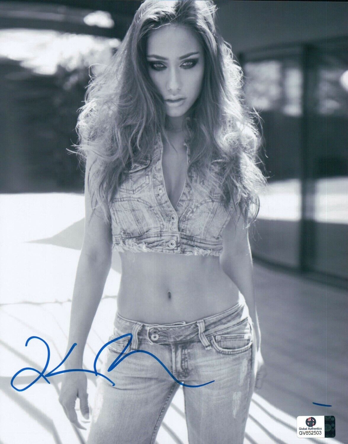 Korrina Rico Signed Autographed 8X10 Photo Poster painting Gorgeous B/W Sexy Jeans GV852503