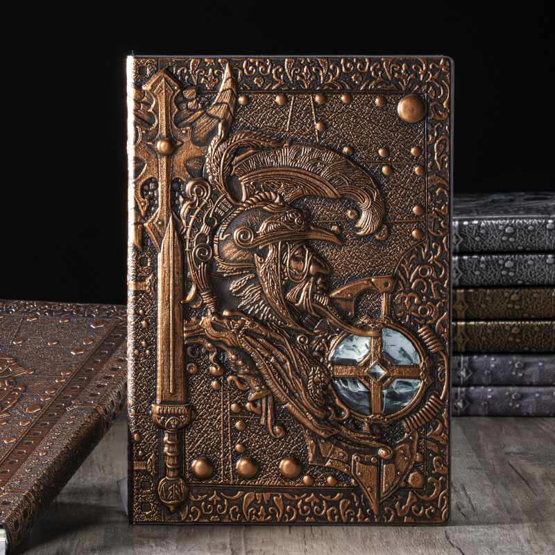 Don Quixote Paladin Relief PU Hardcover Notebook - A5 Notepad