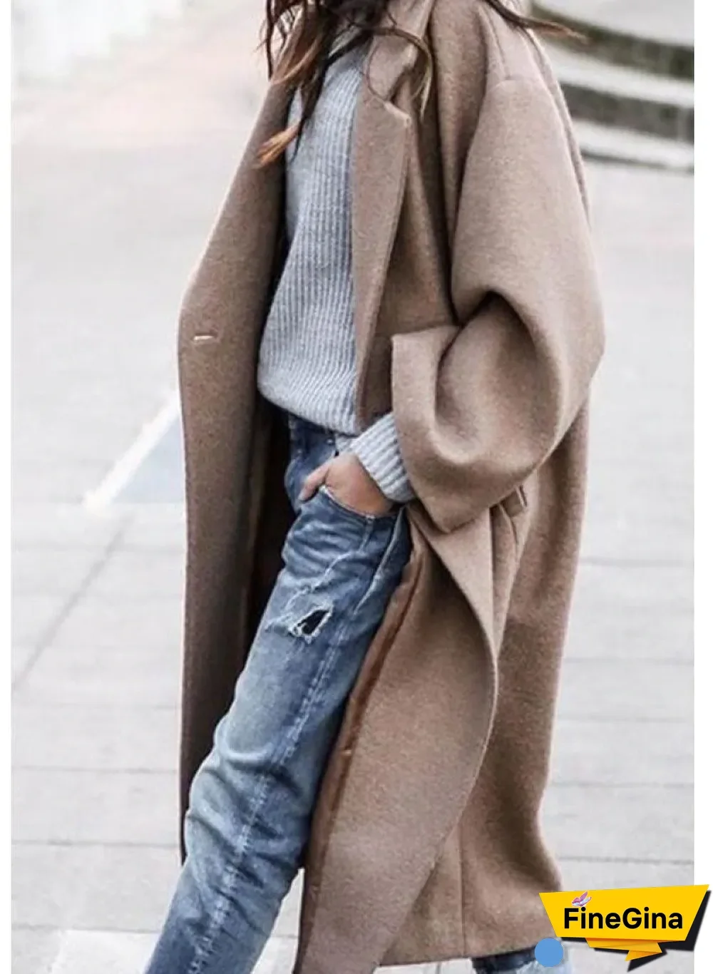 Women Long Outerwear Warm Fashion Coat