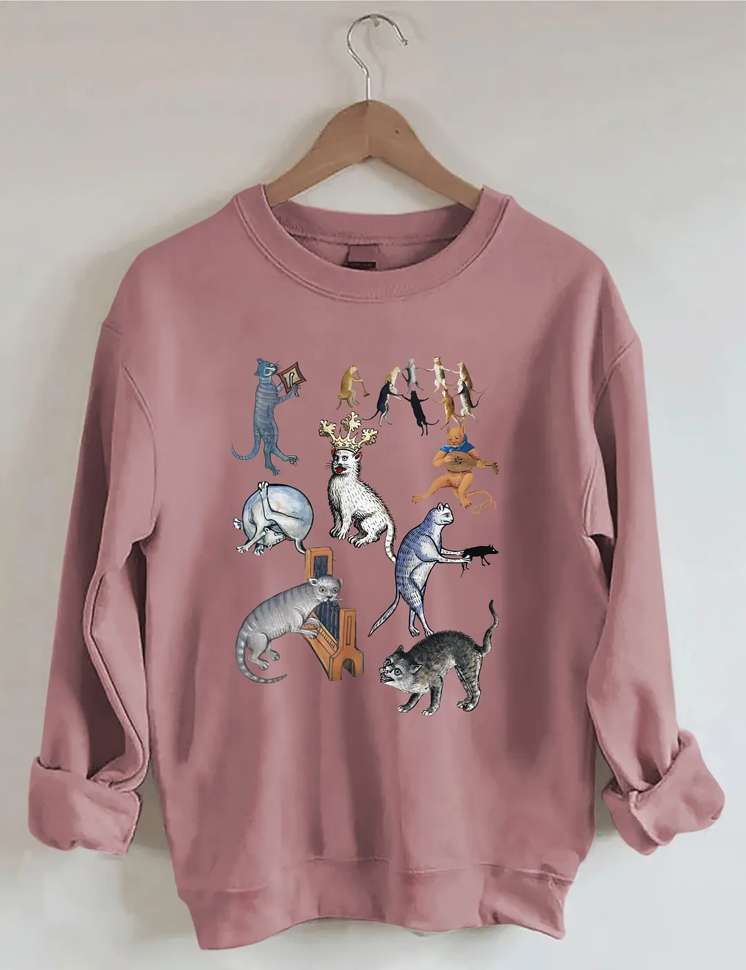 Weird Medieval Cat Party Sweatshirt