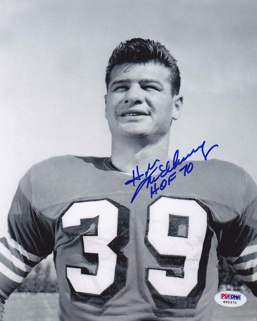 Hugh McElhenny SIGNED 8x10 Photo Poster painting +HOF 70 San Francisco 49ers PSA/DNA AUTOGRAPHED