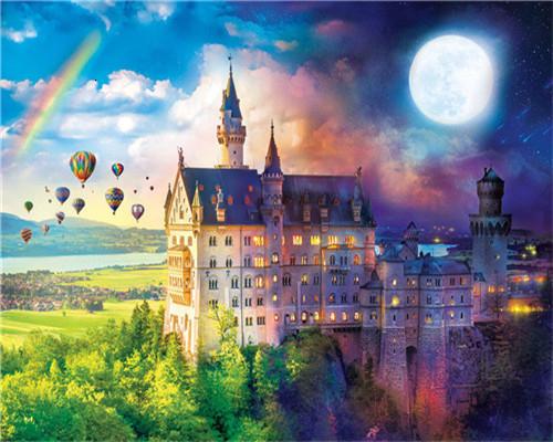 

Night & Day Castle – Paint By Numbers - 40*50CM, 501 Original