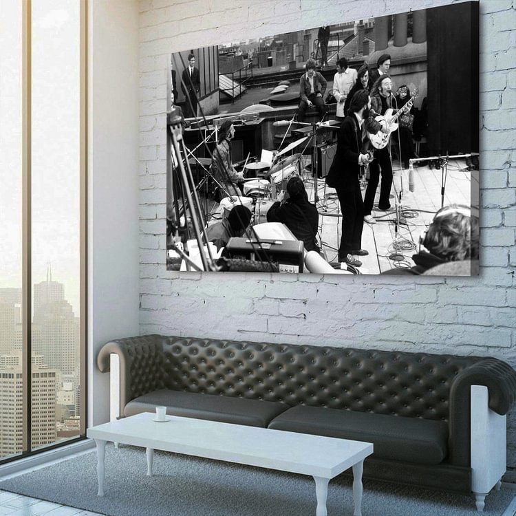 The Beatles Rooftop Concert Canvas Wall Art
