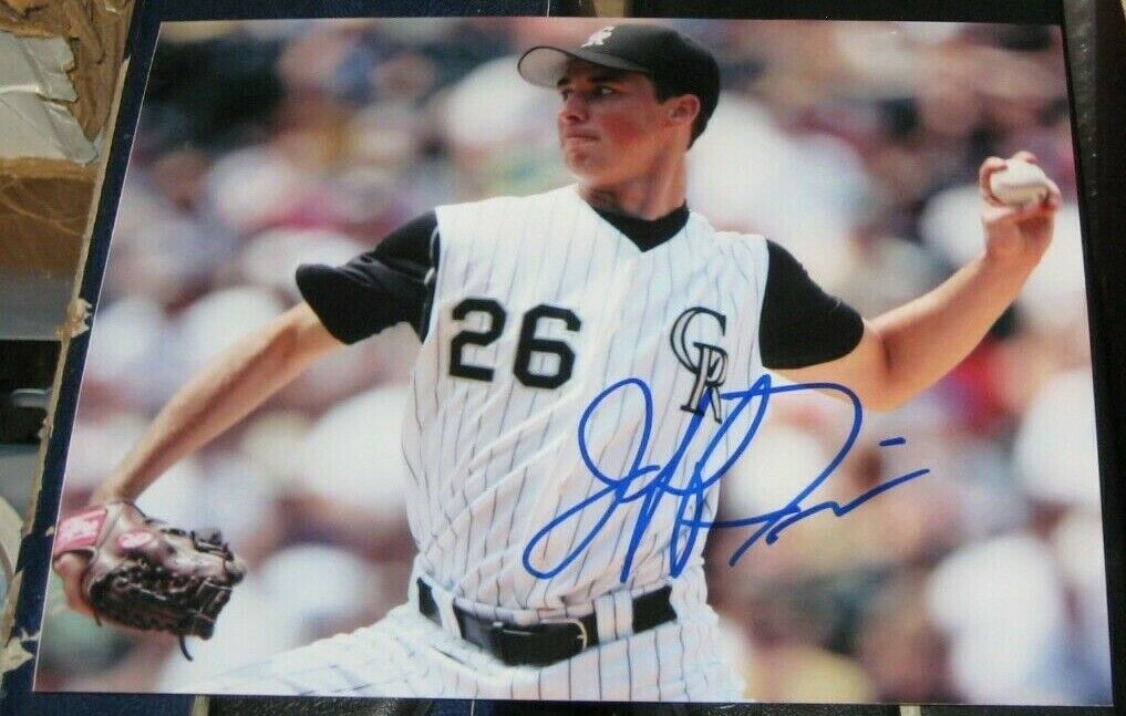 Jeff Francis Colorado Rockies SIGNED AUTOGRAPHED 8x10 Photo Poster painting COA Baseball MLB