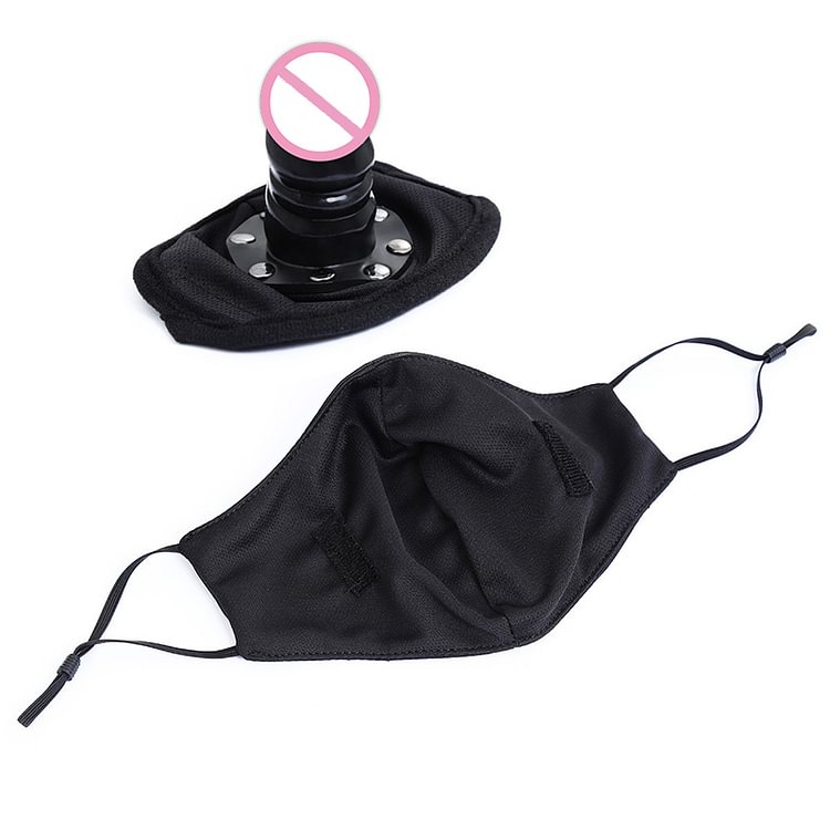 Mask phallus mouth plug belt women with passion to remove the mouth ball