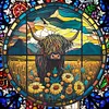 4pcs Diamond Painting -DIY Round Drill Stained Glass Animal