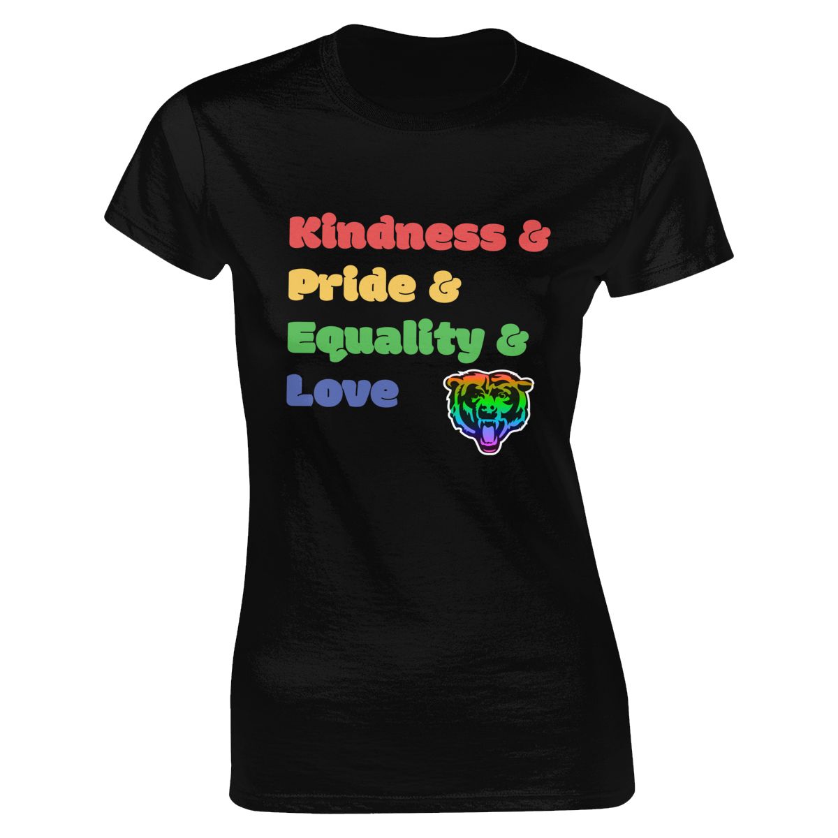 Chicago Bears Colorful LGBT Women's Crewneck T-Shirt