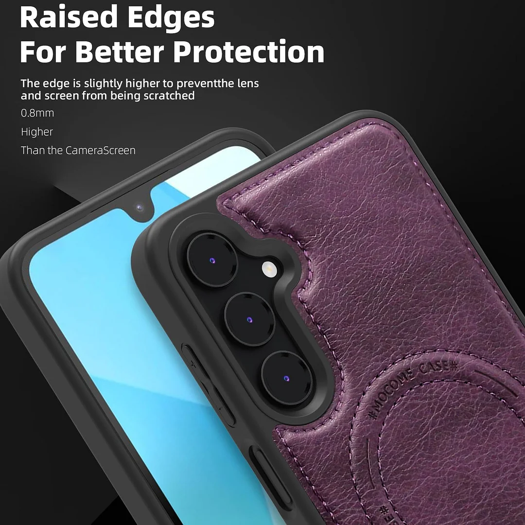 Samsung Galaxy Z Fold 6 Leather Case Magnetic Protective Case Holder Phone Case