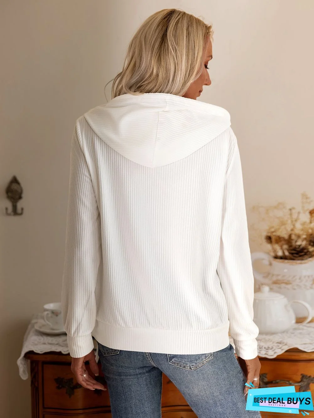 Casual V Neck Plain shirt & Tunic Top