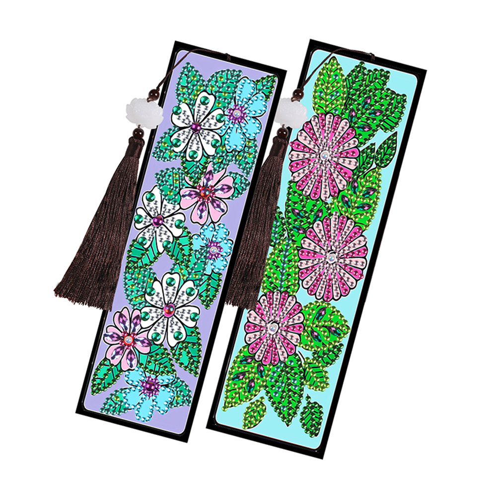 

2pcs Flower - 5D DIY Craft Bookmark, 501 Original