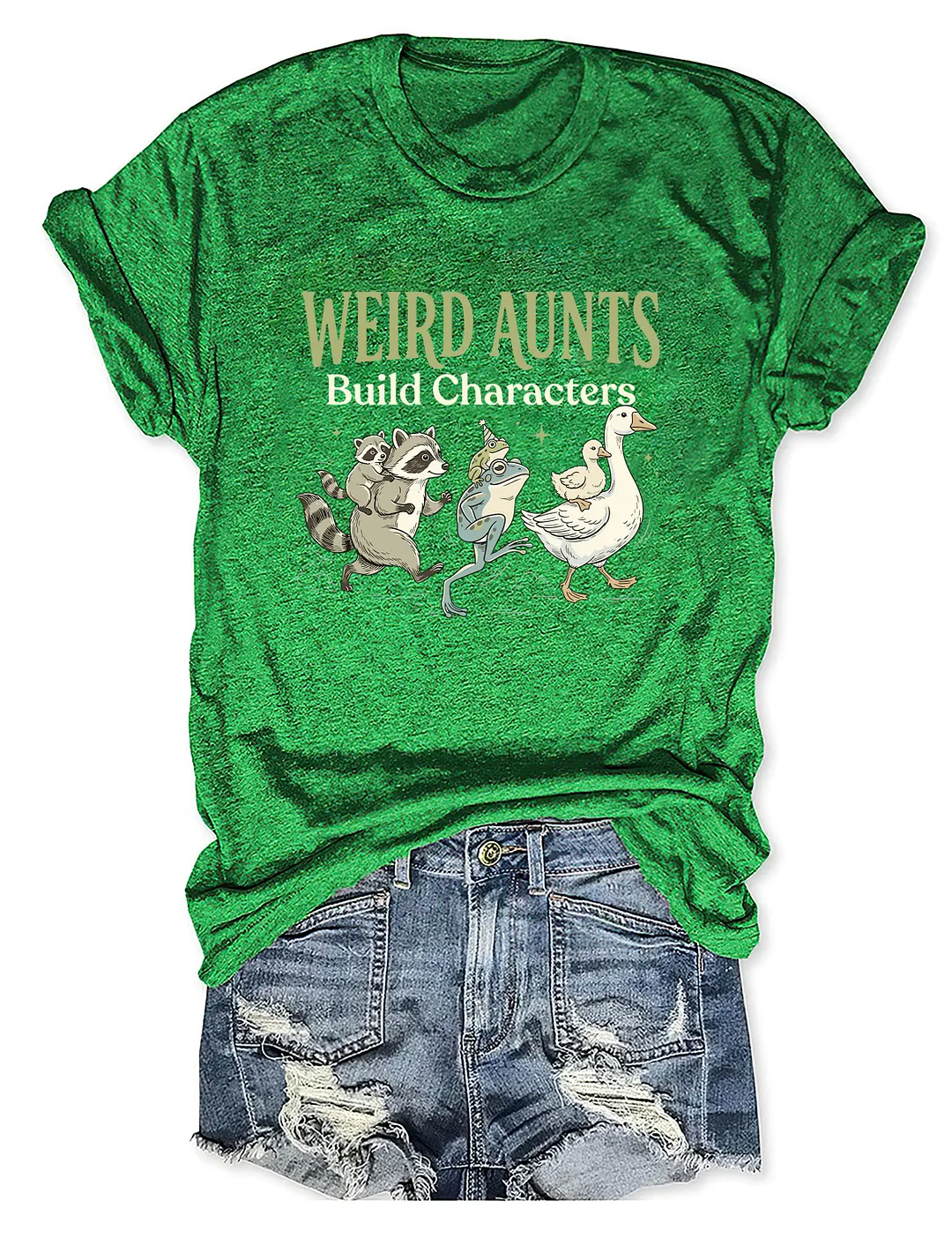 Weird Aunts Build Characters Funny Animal T-shirt