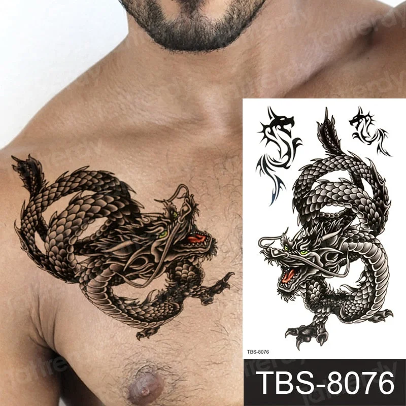 temporary tattoo phoenix dragon animals tattoo art body stickers women men legs sexy tatoo fake waterproof decal sheet water