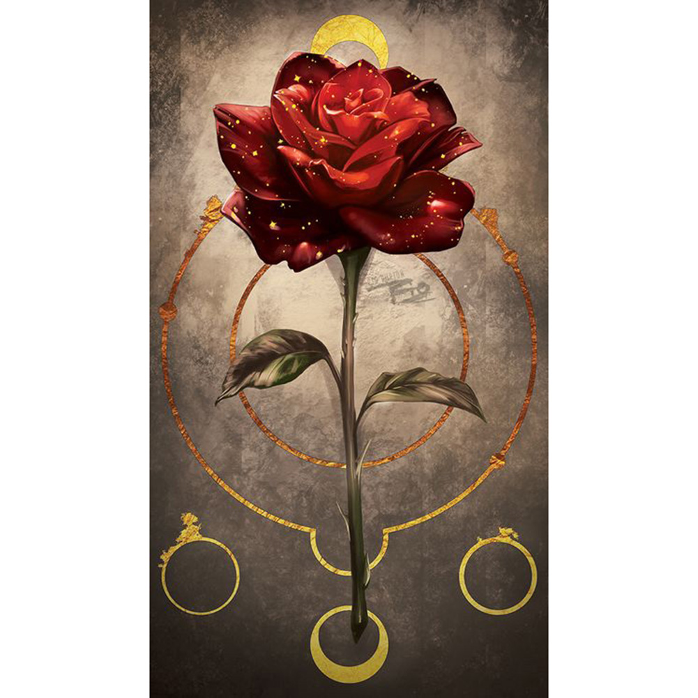 

40*70CM - Round Drill Diamond Painting - Single Rose (Big Size), 501 Original