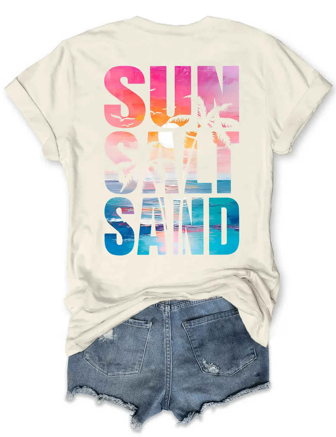 Retro Summer Sun Salt Sand T-shirt