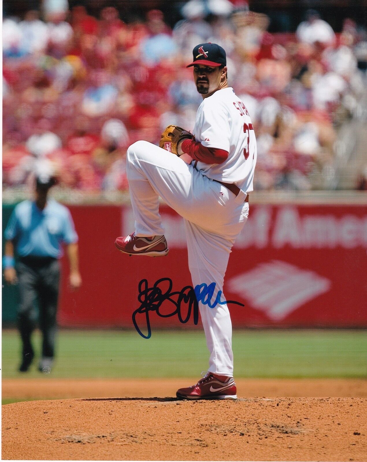 JEFF SUPPAN ST. LOUIS CARDINALS ACTION SIGNED 8x10