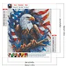 Amerikanische Flagge Adler - runder Bohrer Diamantmalerei - 30*30cm
