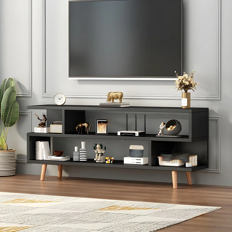Modern TV Stand with Open Shelving