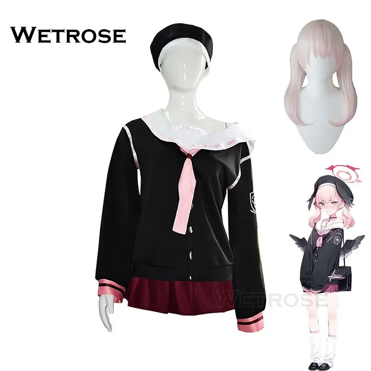 【Wetrose】In Stock Koharu Shimoe Cosplay Costume Uniform Blue Archive Full Set Wig Halloween