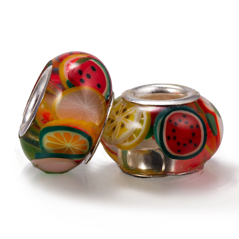 10 PCS/Package Arylic Color Block Beads