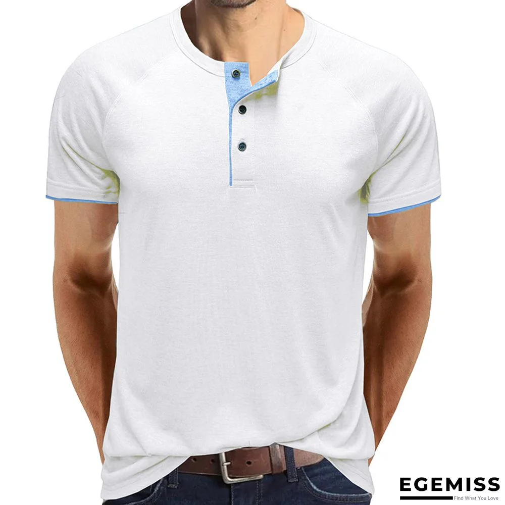 Men's Short Sleeved T-shirt Henry T-shirt European and American Men's Wear | EGEMISS