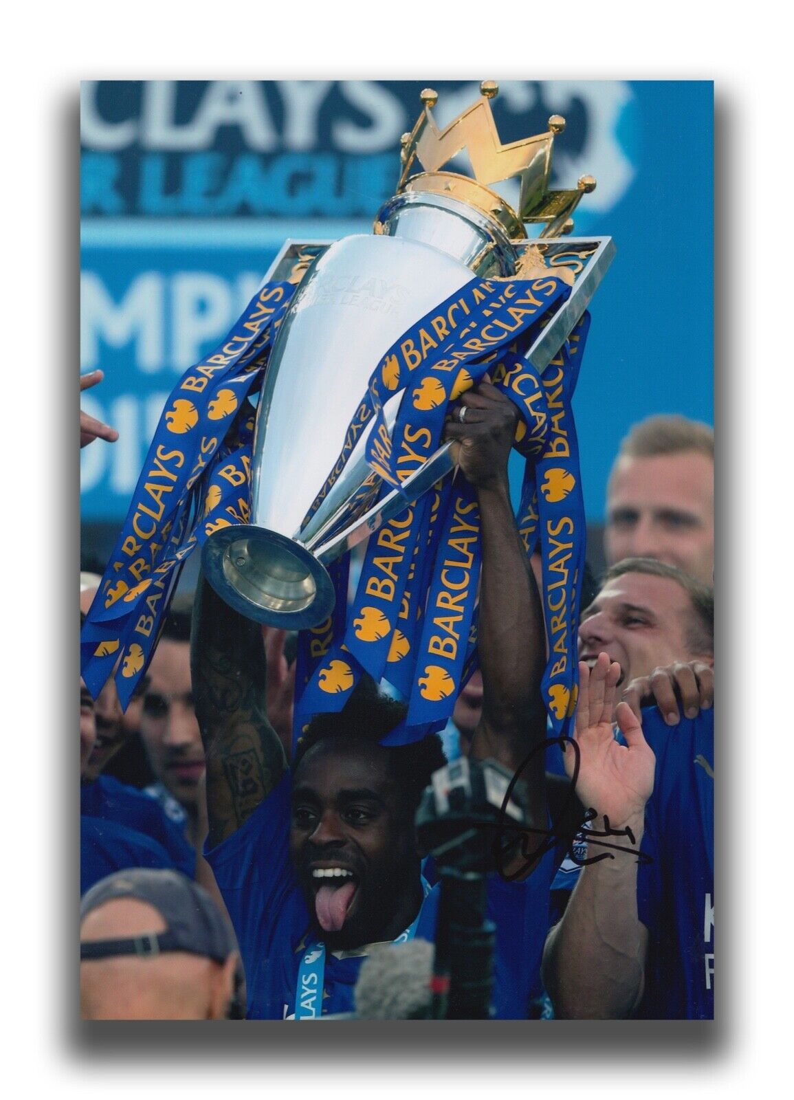 NATHAN DYER HAND SIGNED 12X8 Photo Poster painting - LEICESTER CITY - FOOTBALL AUTOGRAPH 2.