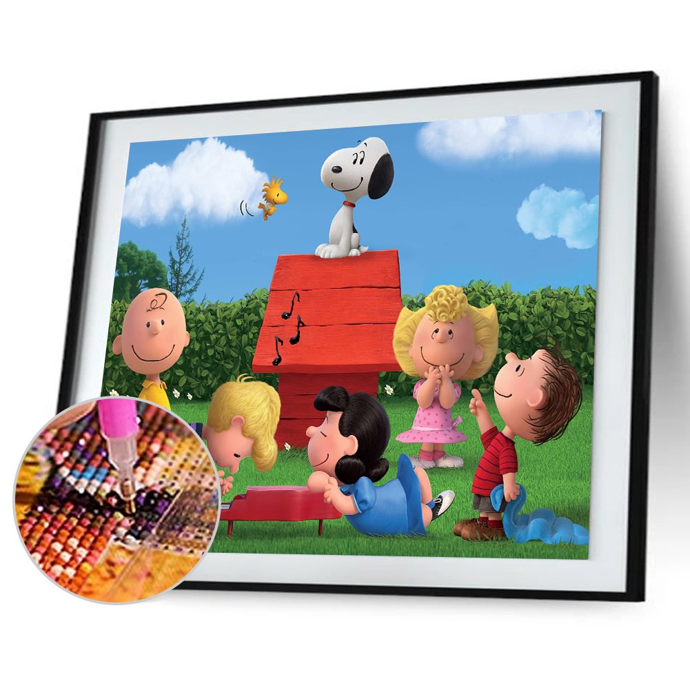 Diamond Painting-5D Full Round Drill Snoopy
